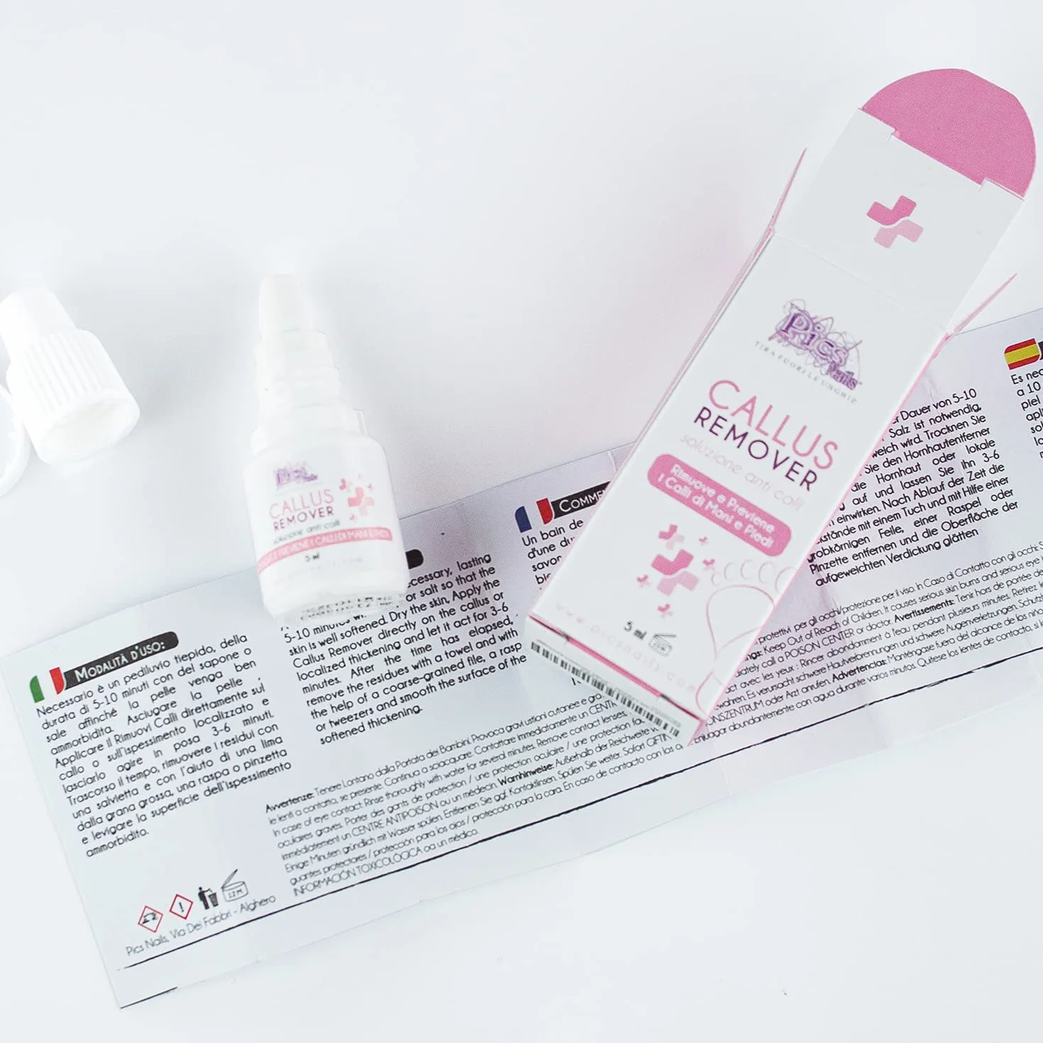 Rimuovi Calli Liquido Strong Professionale 5 ml - Liquido Callifugo per Piedi e Mani