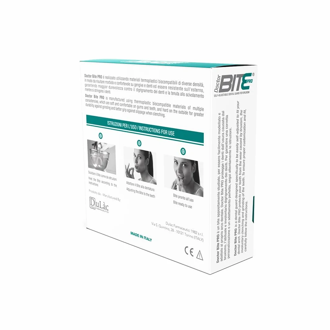 Doctor Bite Pro Bite Dentale Automodellante per Bruxismo, Dispositivo Medico CE, Protezione Denti Notte, Made in Italy