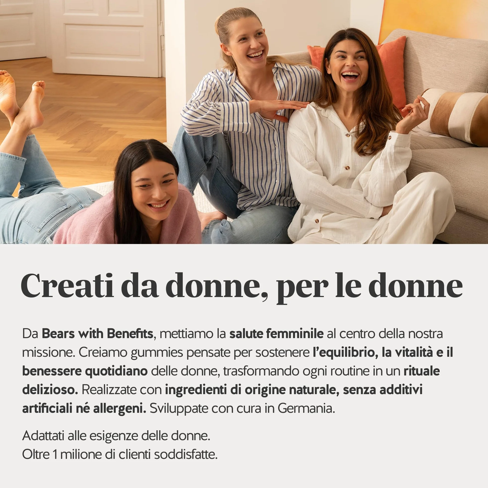 Bears with Benefits Forever Young Skin Collagene Vitaminico Acido Ialuronico Gommose Anti-Age 30 pezzi