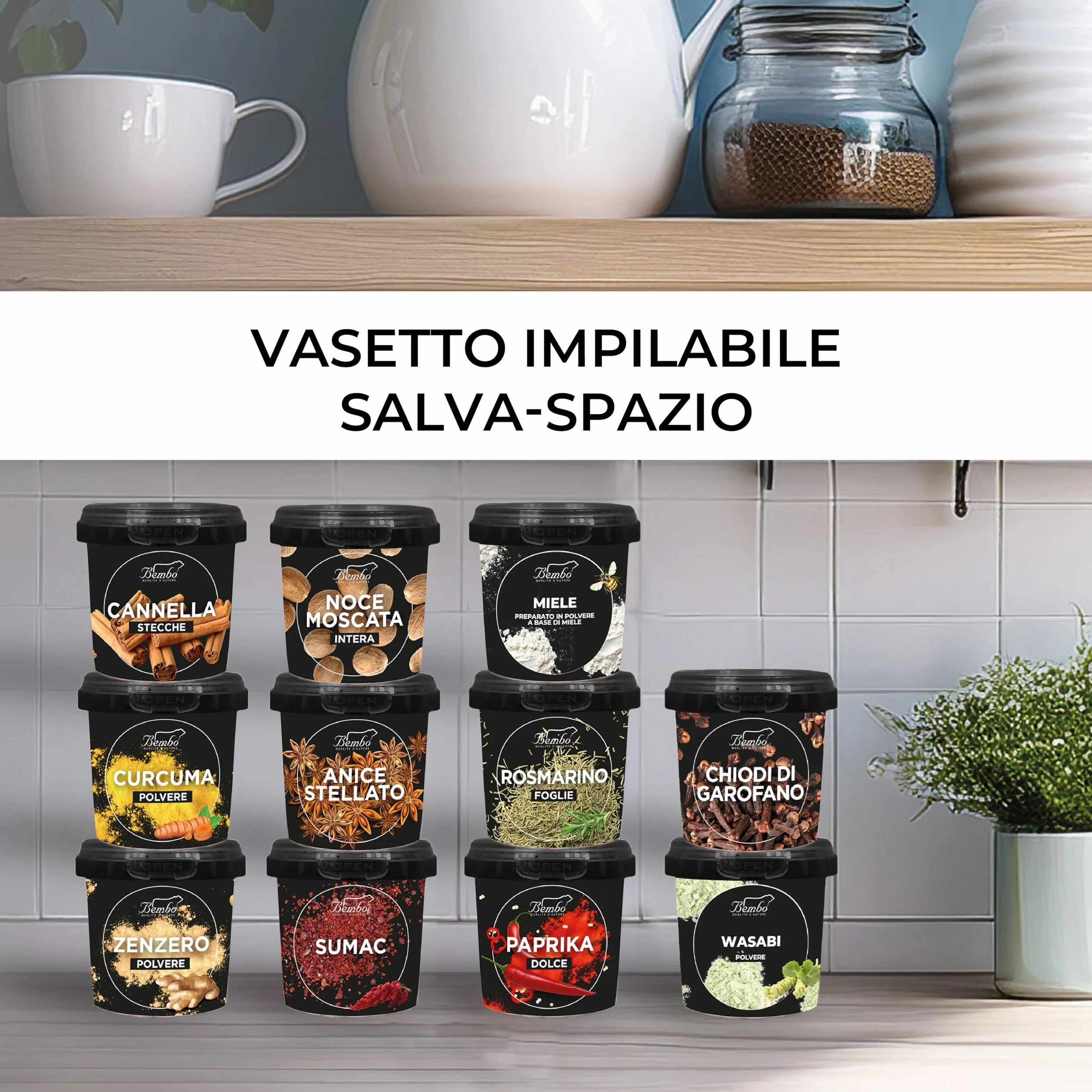 Aglio Granulare Bembo 70 g - Confezione Anti Spreco - Spezia Essiccata al Sole - Aroma Intenso - Prodotto Naturale - Confezione anti-luce e anti-ossidazione (Aglio Granulare)