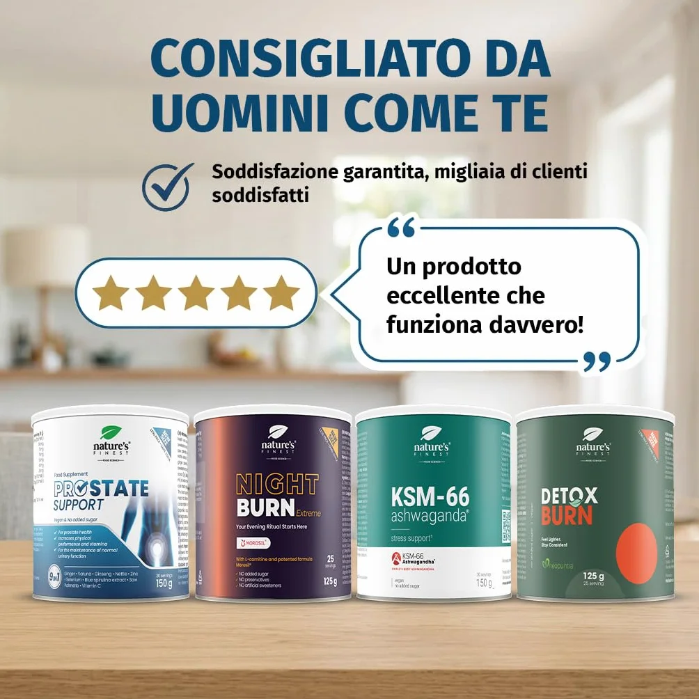 Nature's Finest PROstate Support Saw Palmetto Serenoa Repens Integratore Prostata Formula Naturale Varuna Ortica Ginseng Zinco Alta Bio-Disponibilità 150g