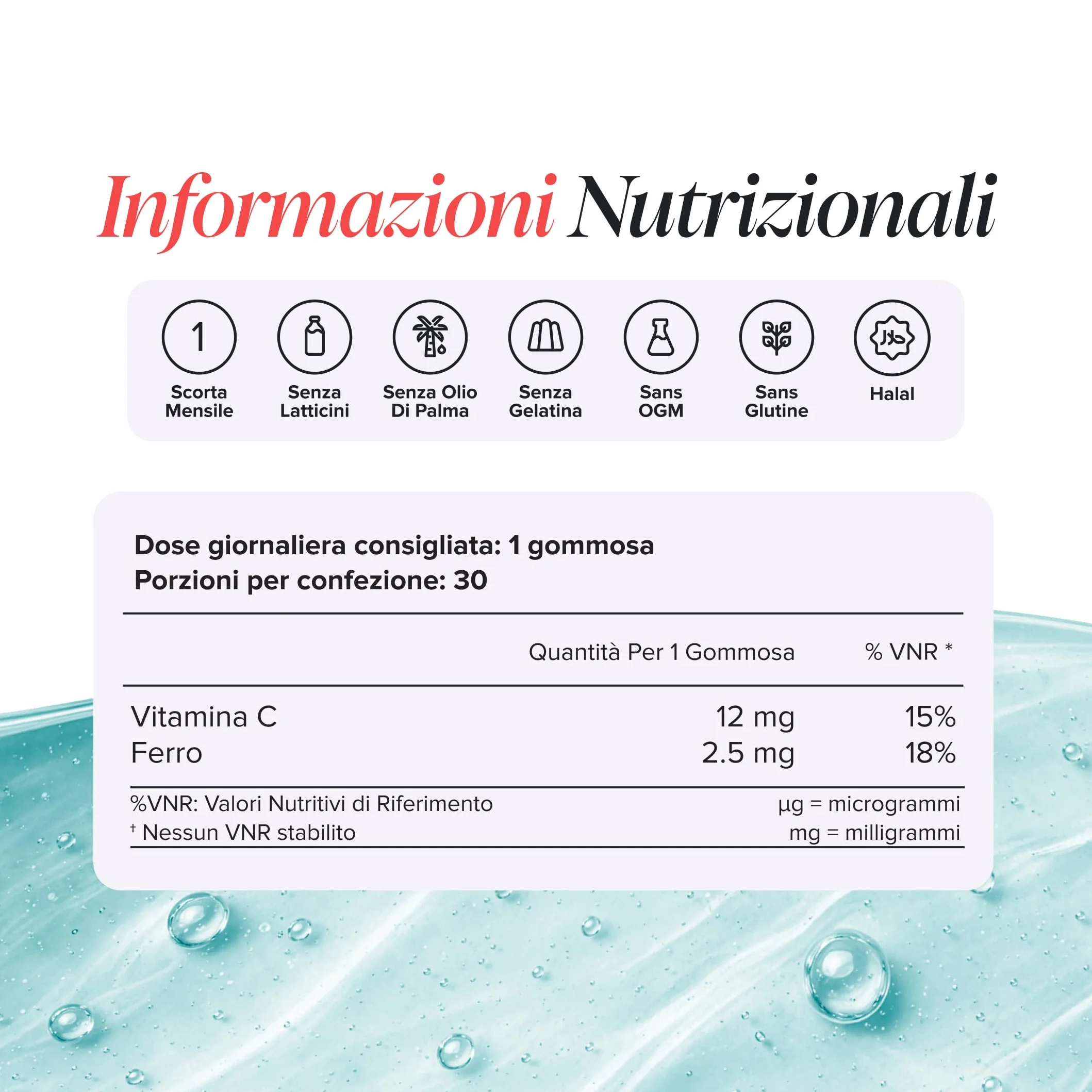 Ferro Bambini Gommose – Ferro + Vitamina C per l'Assorbimento – Energia, Globuli Rossi e Difese – Vegano, Senza Glutine – 30 Gommose Gusto Fragola – Novomins