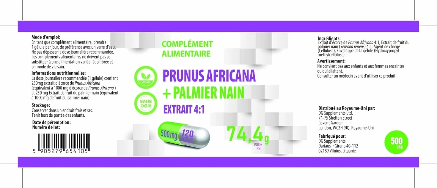 Hepatica Saw Palmetto Serenoa repens estratto 4:1 500 mg 120 capsule vegane