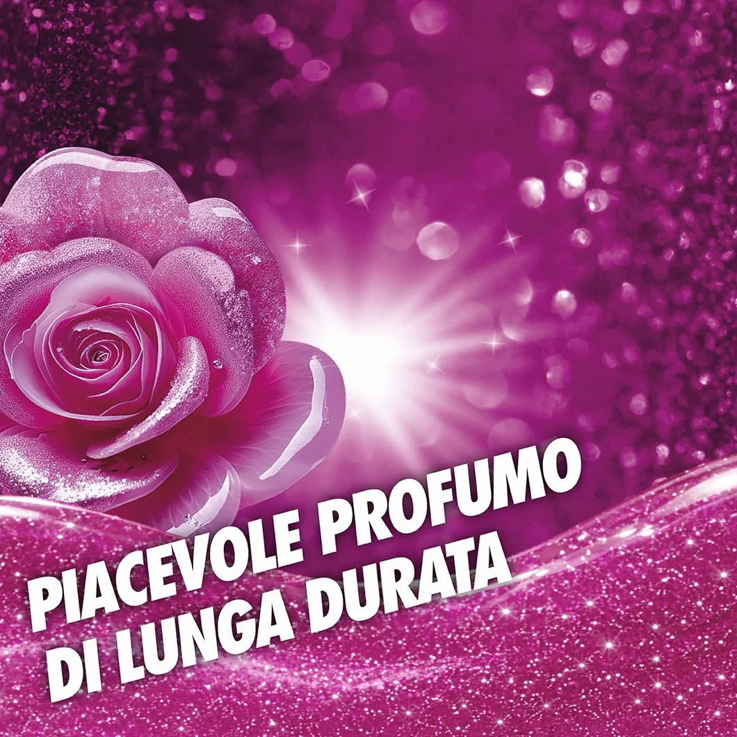 Wc Net - Tavoletta Brilliant Floral Ritual, Detergente Igienizzante Solido per Wc, Igiene, Texture Glitterata e Piacevole profumo di Lunga Durata, 2 Pezzi