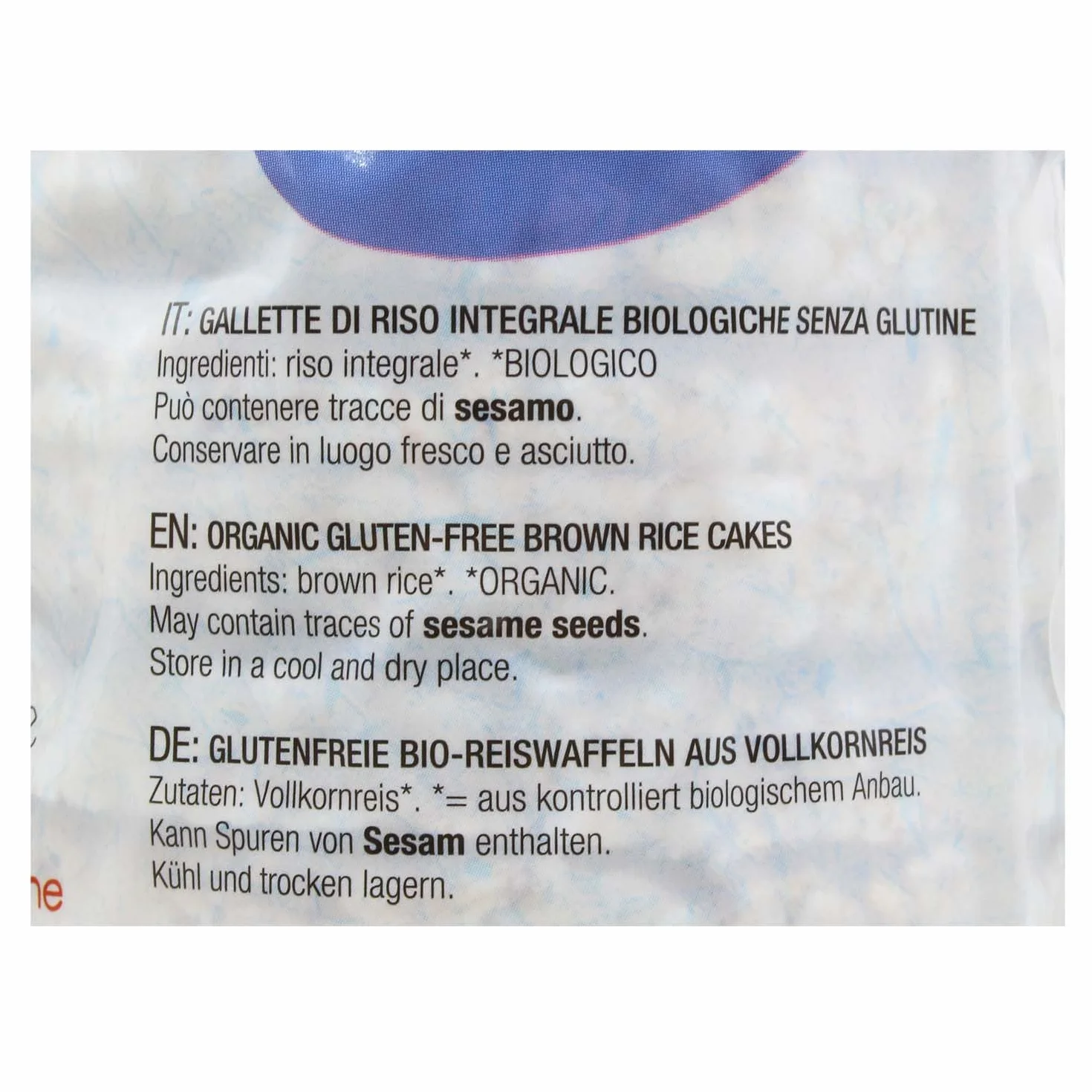 Vivibio Gallette di riso integrale bio senza glutine 100g