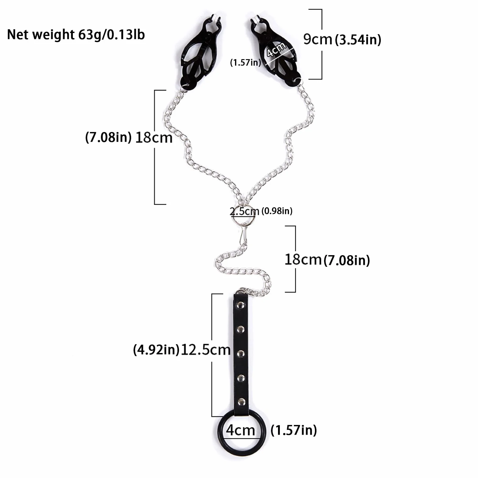 Pinze Capezzoli Uomo Con Catena E Anello Pene – Giochi Capezzoli Regolabili in Metallo Accessori Bdsm Per Coppie