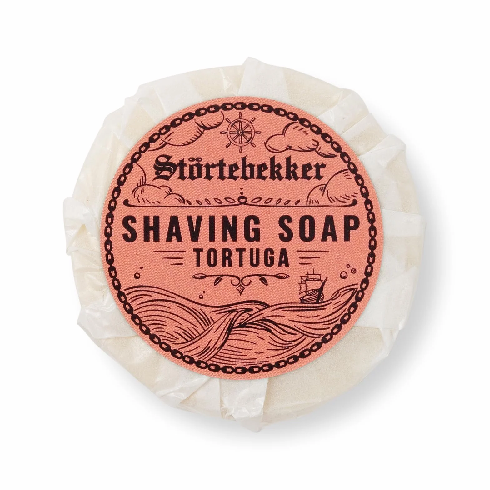 Störtebekker Premium Sapone da rasatura (Tortuga) - per una ricca schiuma da barba - Perfetto per la rasatura con rasoio di sicurezza e rasoio a lama dritta - vegano - fatto a mano (70g, 1pc.)