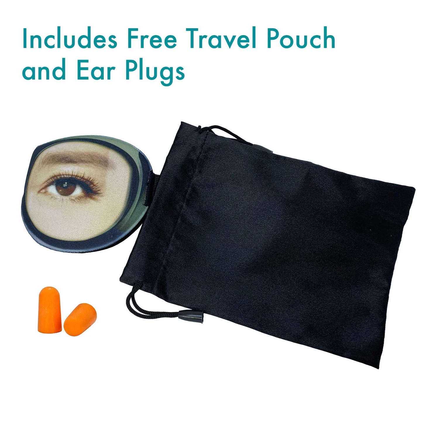 Mascherina per occhi con occhi aperti di Okami - Divertente maschera per dormire, maschera da notte oscurante con sacchetto da viaggio incluso (per occhi maschili)